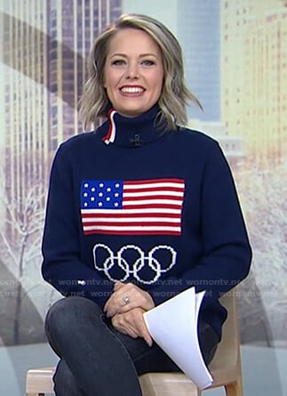 Dylan’s american flag olympic sweater on Today