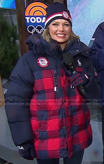 WornOnTV: Sheinelle’s navy and red check puffer jacket on Today ...