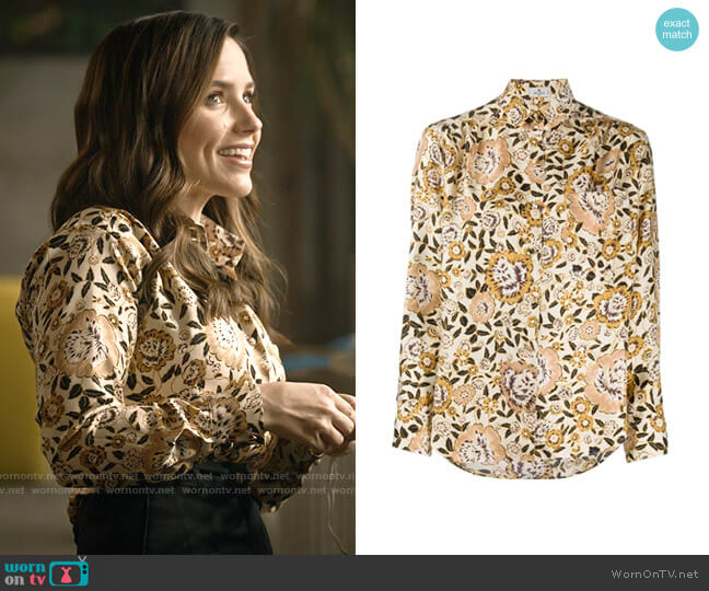 Etro Floral Print Shirt worn by Dr. Sam Griffith (Sophia Bush) on Good Sam