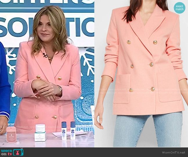 WornOnTV: Jenna’s pink double breasted blazer on Today | Jenna Bush ...