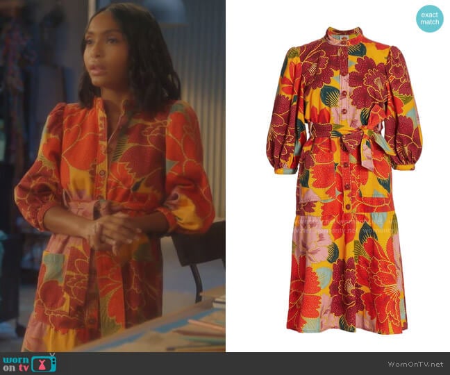 WornOnTV: Zoey’s floral button front dress on Grown-ish | Yara Shahidi ...