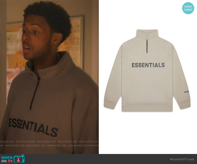 Half Zip Sweater by Fear of God worn by Douglas Edwards (Diggy Simmons) on Grown-ish