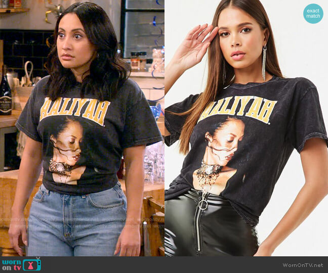 Forever 21 Aaliyah Graphic Tee worn by Valentina (Francia Raisa) on How I Met Your Father