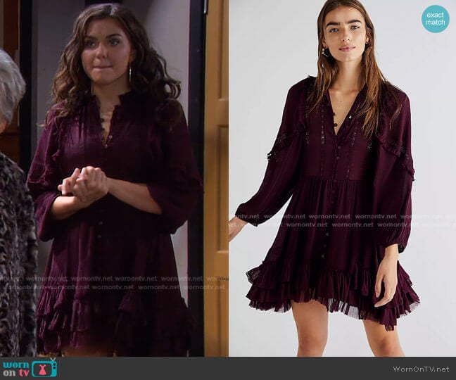 Ambrosia Dress by Free People worn by Ciara Brady (Victoria Konefal) on Days of our Lives