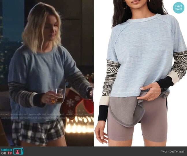 Jordan Mix Knit Tee by Free People worn by Jo Wilson (Camilla Luddington) on Greys Anatomy