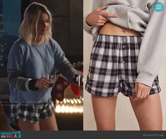 Sunday Morning Boxer Shorts by Free People worn by Jo Wilson (Camilla Luddington) on Greys Anatomy