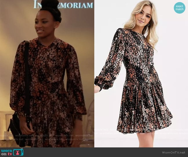 Heartbeats Mini Jersey Dress by ASOS worn by Trina (Sydney Mikayla) on General Hospital