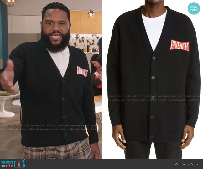 Oversize Car Jacquard Cardigan by Givenchy worn by Andre Johnson (Anthony Anderson) on Black-ish