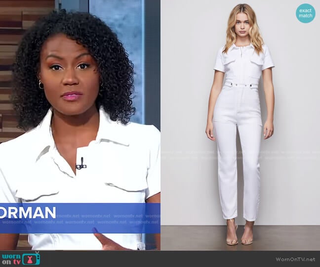 Fit For Success Zippered Jumpsuit by Good American worn by Janai Norman on Good Morning America