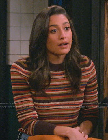 Hannah's brown striped sweater on How I Met Your Father