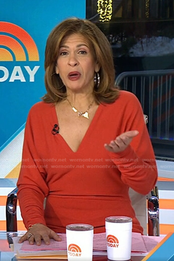 WornOnTV: Hoda's red Kansas City LVII Patch Jersey on Today, Hoda Kotb