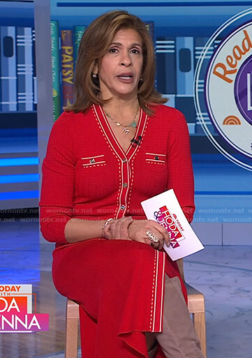 WornOnTV: Hoda's red Kansas City LVII Patch Jersey on Today, Hoda Kotb