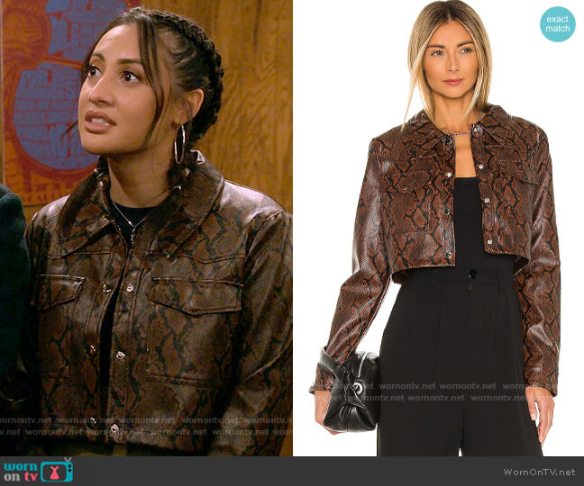 h ours Derya Crop Shirt worn by Valentina (Francia Raisa) on How I Met Your Father