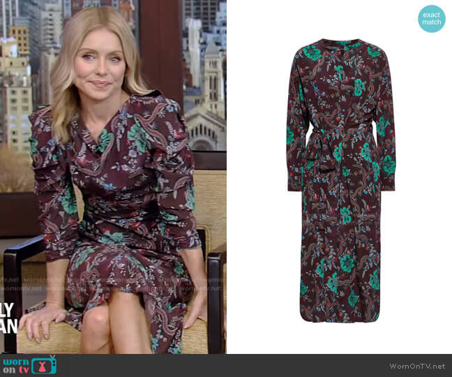 WornOnTV: Kelly’s brown floral print dress on Live with Kelly and Ryan ...