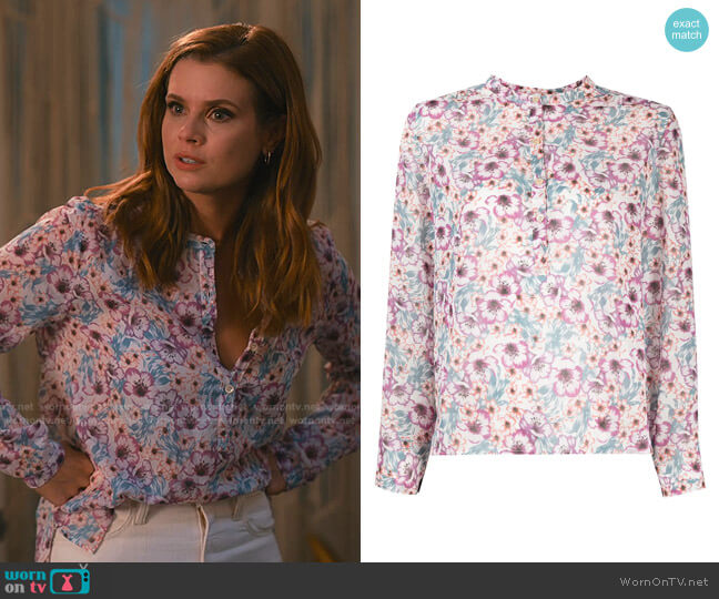 Maria Floral Blouse by Isabel Marant Etoile worn by Maddie Townsend (JoAnna Garcia Swisher) on Sweet Magnolias