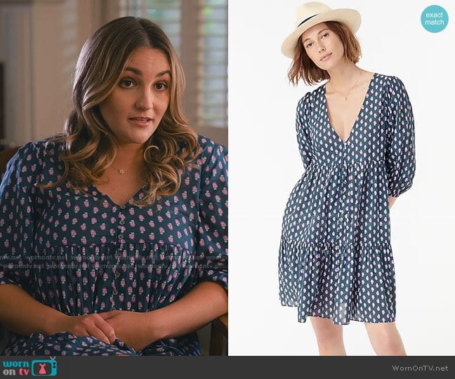 Tiered Cotton Voile Beach Dress in Best Buds by J. Crew worn by Noreen Fitzgibbons (Jamie Lynn Spears) on Sweet Magnolias