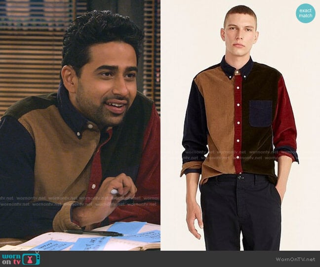 WornOnTV: Sid’s colorblock corduroy shirt on How I Met Your Father ...