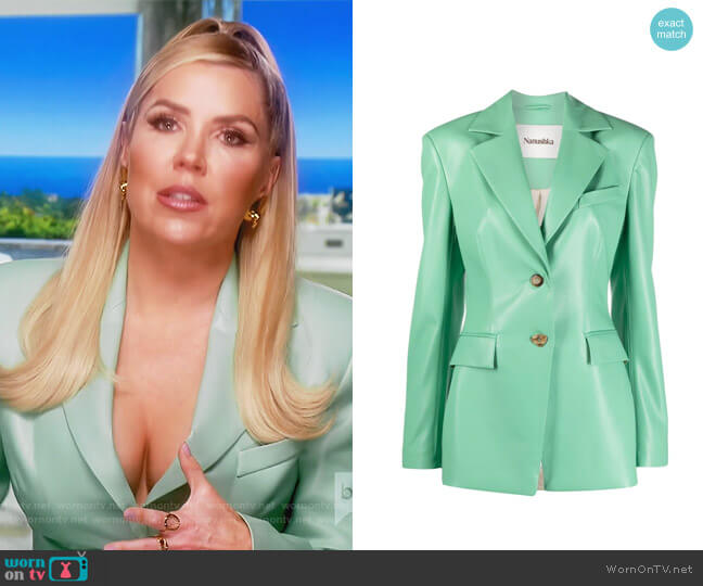 Single Breasted Fitted Blazer by Nanushka worn by Dr. Jen Armstrong on The Real Housewives of Orange County