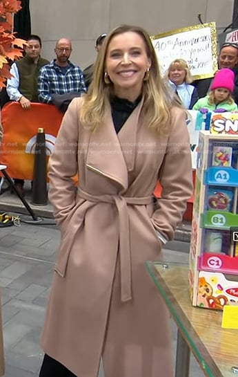 Jenn Falik’s beige wrap coat on Today