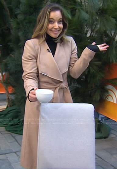 Jenn Falik’s beige wrap coat on Today
