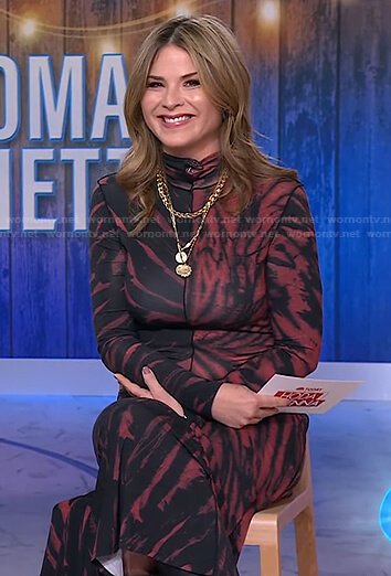 Jenna’s red and black tie dye dress on Today