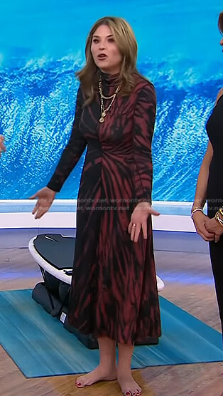 Jenna’s red and black tie dye dress on Today