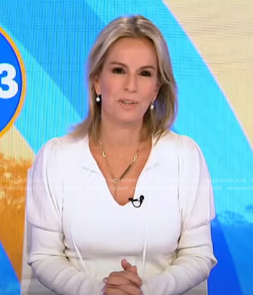 Jennifer’s white puff sleeve top on Good Morning America