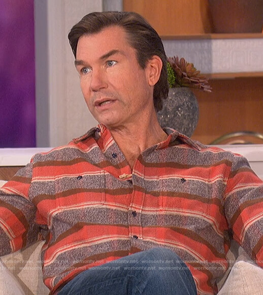 Jerry's striped button down shirt on The Talk