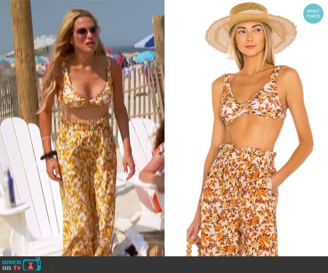 Lexi Bikini Top and Pants by Jonathan Simkhai worn by Jackie Goldschneider on The Real Housewives of New Jersey