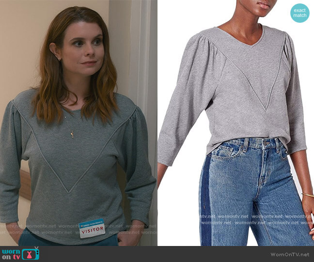 Marisa Sweatshirt by Joie worn by Maddie Townsend (JoAnna Garcia Swisher) on Sweet Magnolias