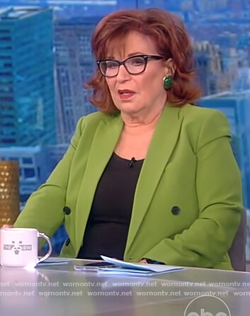 Joy’s green double breasted blazer on The View