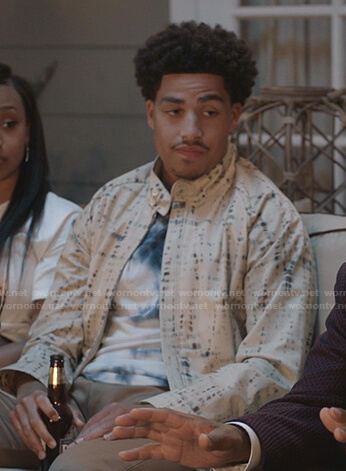 Junior's Ivory tie dye jacket on Black-ish