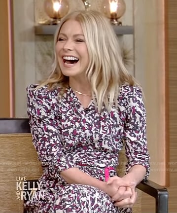 Kelly's abstract print dress on Live with Kelly and Ryan