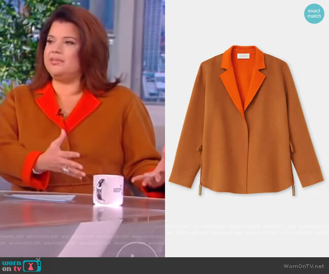 Lawson Reversible Jacket by Lafayette 148 worn by Ana Navarro  on The View