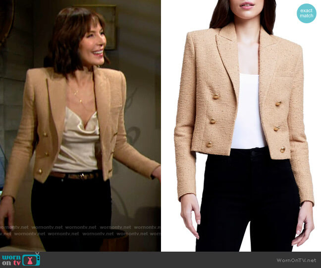 L'Agence Inez Blazer worn by Taylor Hayes (Krista Allen) on The Bold and the Beautiful