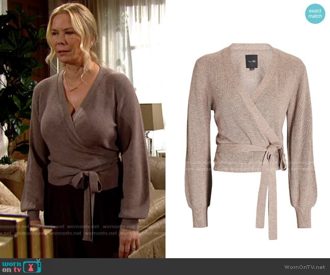 Le Ore Lodi Wrap Cardigan worn by Brooke Logan (Katherine Kelly Lang) on The Bold and the Beautiful