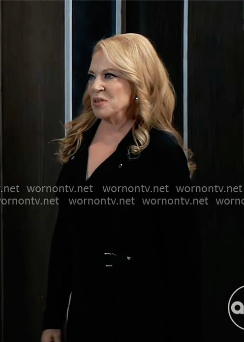 Liesl's black blazer dress on General Hospital