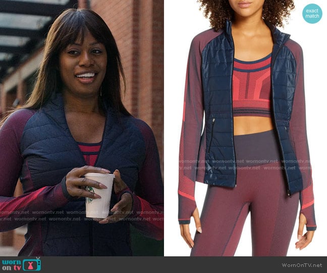 WornOnTV: Kacy’s burgundy leggings and quilted jacket on Inventing Anna ...