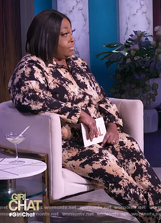 Loni's tie dye jumpsuit on The Real