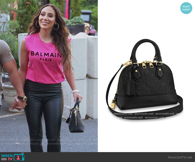 Neo Alma BB Monogram Bag by Louis Vuitton worn by Melissa Gorga on The Real Housewives of New Jersey