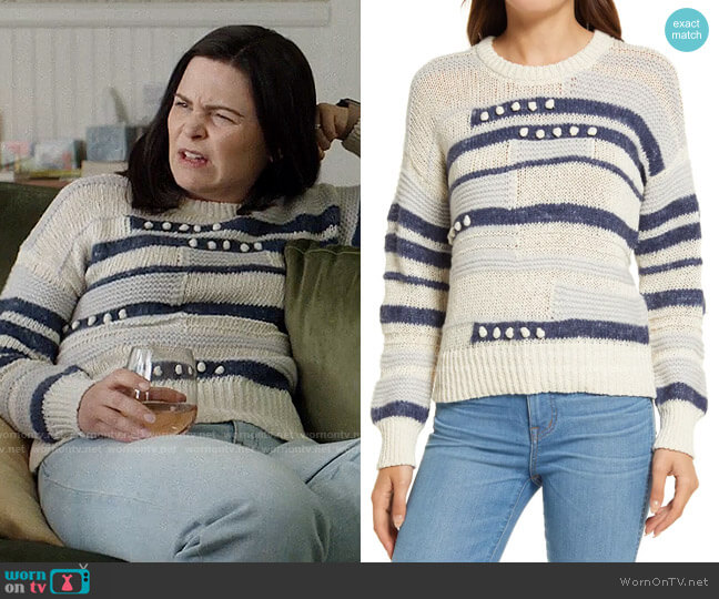 Madewell Grandover Bobble Pullover Sweater worn by Jodie (Ginnifer Goodwin) on Pivoting