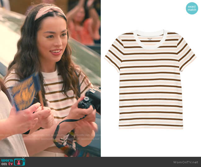 Northside Vintage Stripe T-Shirt by Madewell worn by Annie Sullivan (Anneliese Judge) on Sweet Magnolias