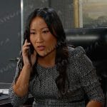 Melinda's zig-zag print dress on Days of our Lives