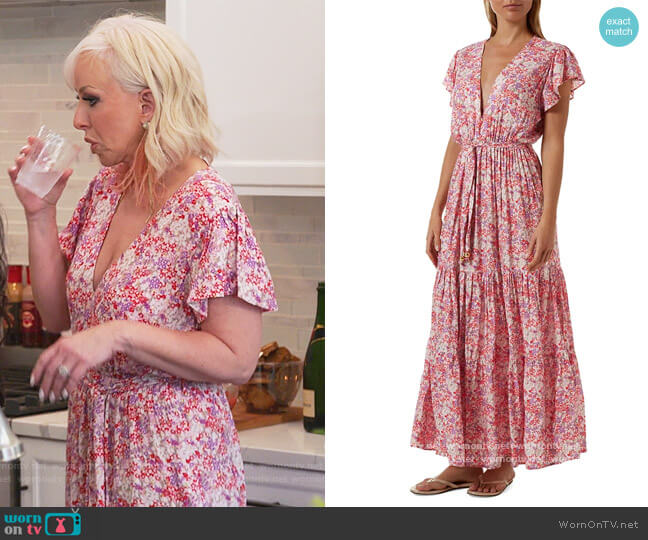 Sammy Floral Maxi Dress by Melissa Odabash worn by Margaret Josephs on The Real Housewives of New Jersey