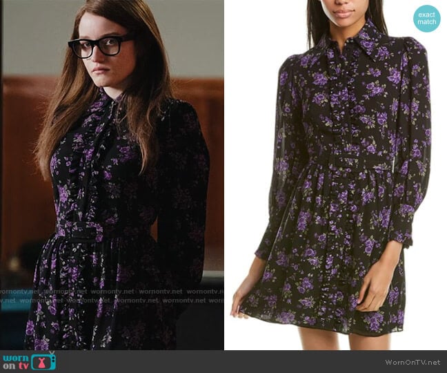 Michael Kors Belted Silk Shirtdress worn by Anna Delvey (Julia Garner) on Inventing Anna