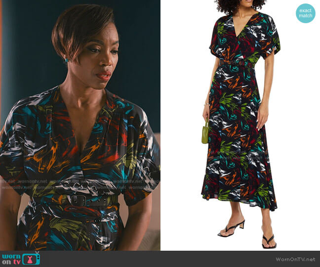 WornOnTV: Helen’s multicolor printed belted dress on Sweet Magnolias ...