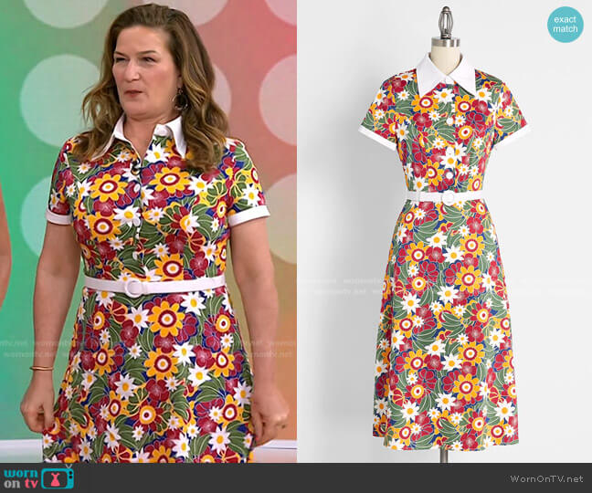 The Tropical Romancer A-Line Dress by Bright & Beautiful worn by Ana Gasteyer on Today 