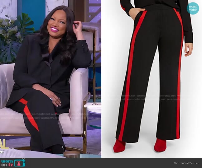 Side-Stripe Wide-Leg Pant by New York & Company worn by Garcelle Beauvais on The Real