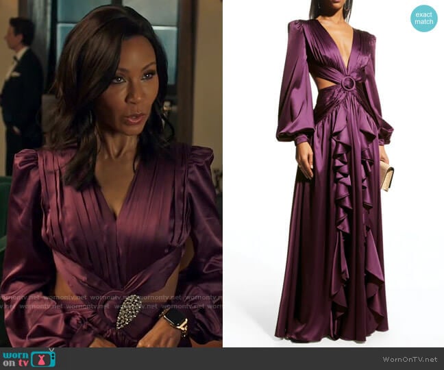 PatBo Plunging Cutout Gown worn by Jessie (Jada Pinkett Smith) on The Equalizer