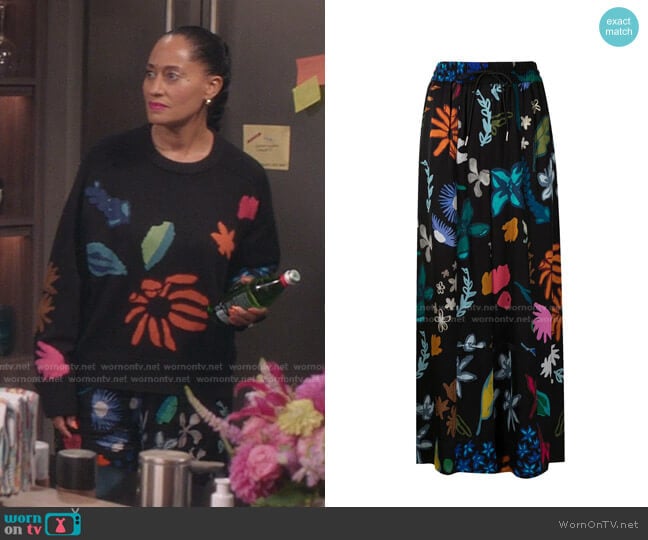 Floral Print Trousers by Paul Smith worn by Rainbow Johnson (Tracee Ellis Ross) on Black-ish